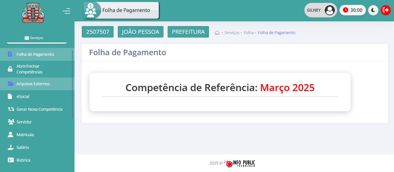 Configurando a folha de pagamento